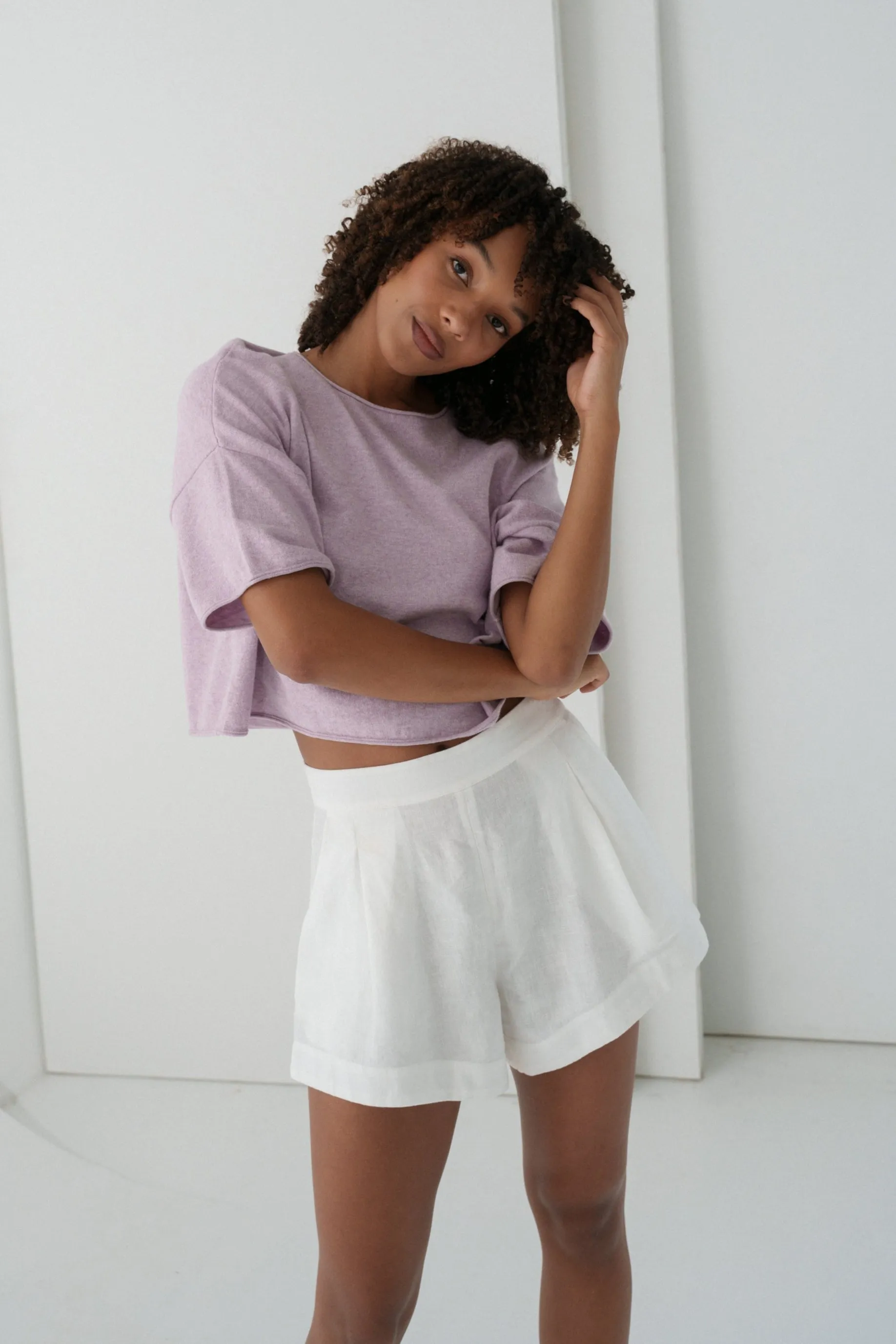 ADDISON LILAC KNIT TOP
