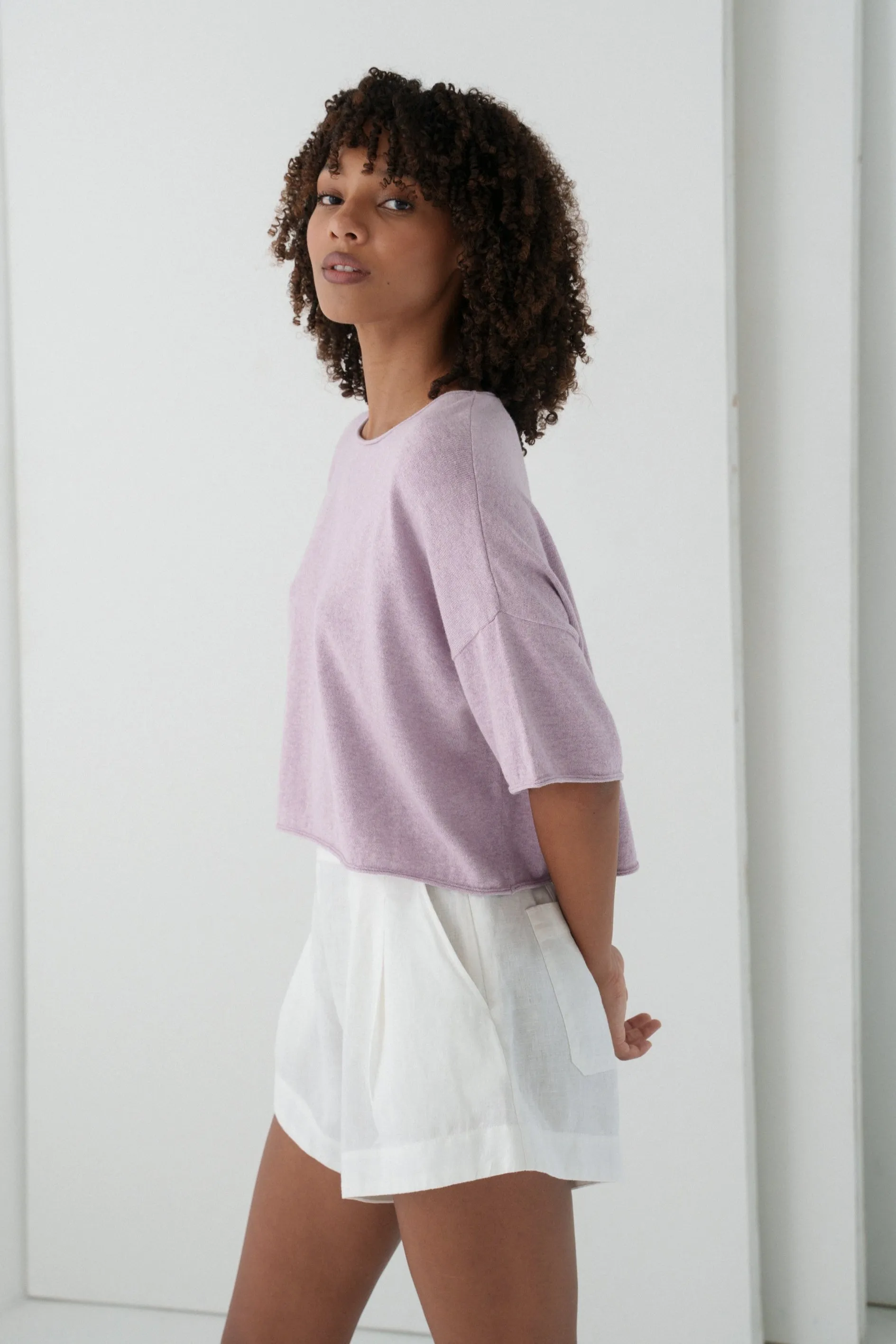 ADDISON LILAC KNIT TOP