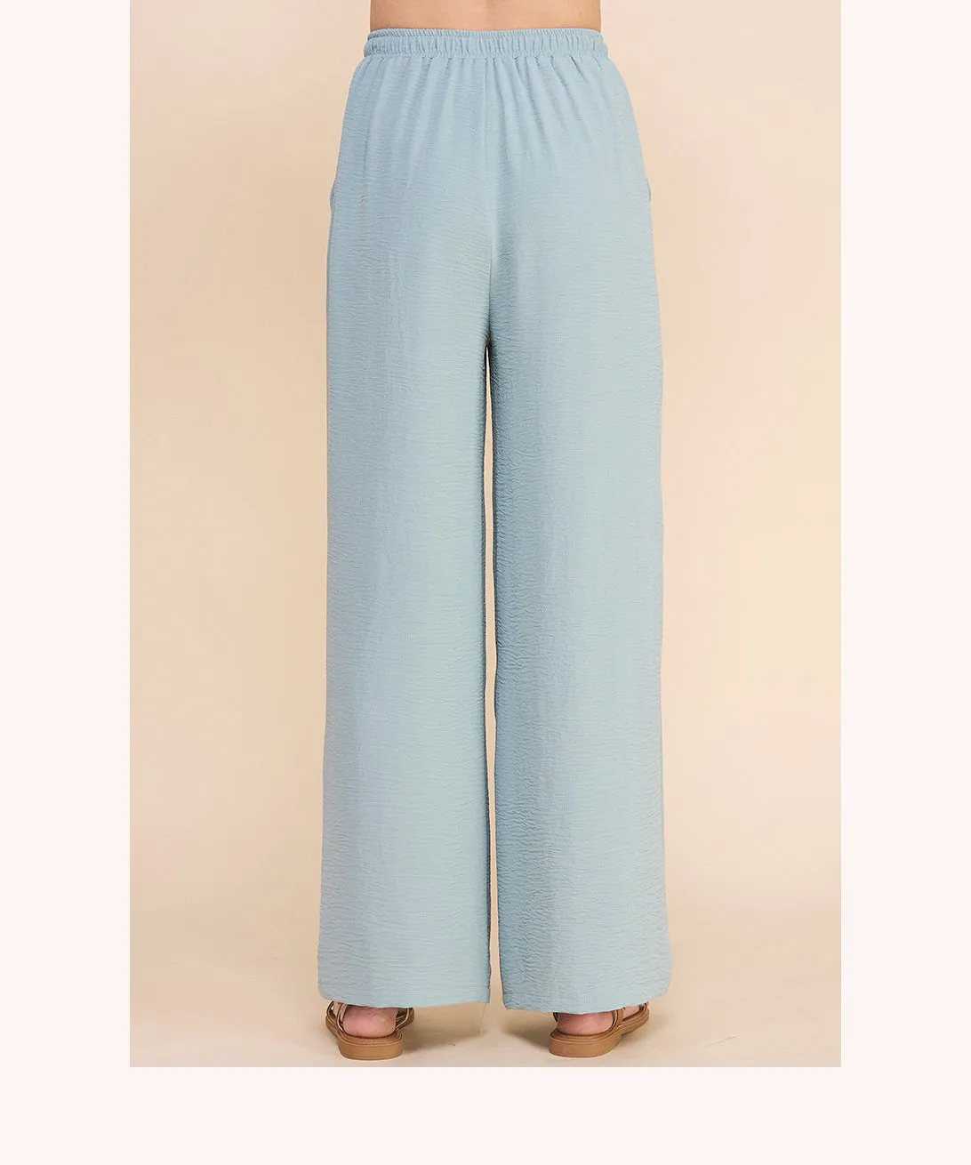 Airy Drawstring Pants - Teal