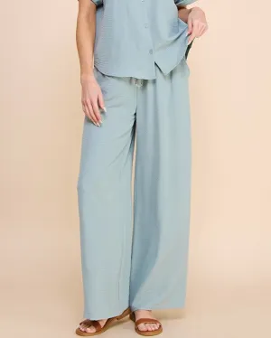 Airy Drawstring Pants - Teal