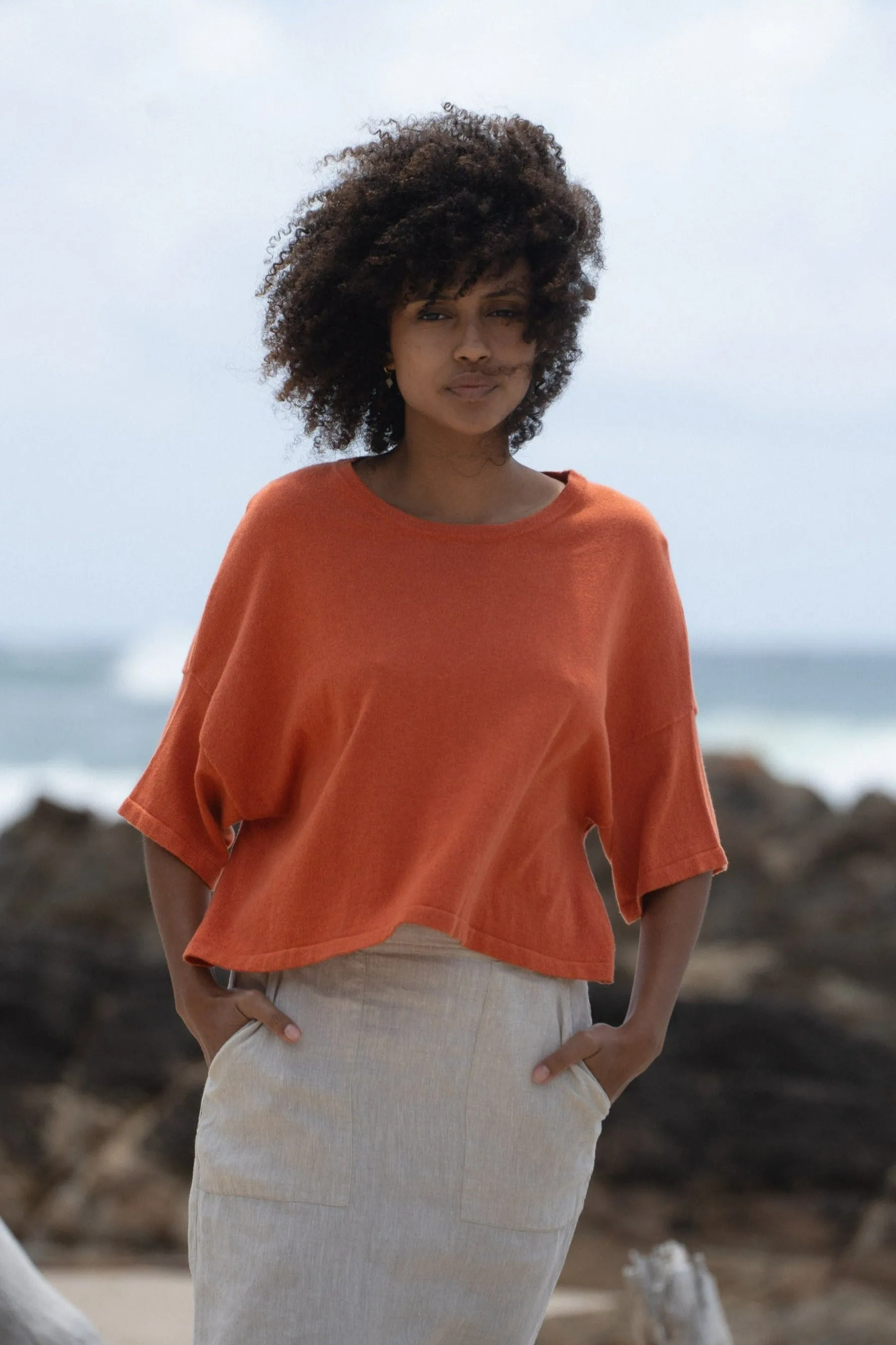 ANNA GINGER MARLE KNIT TOP
