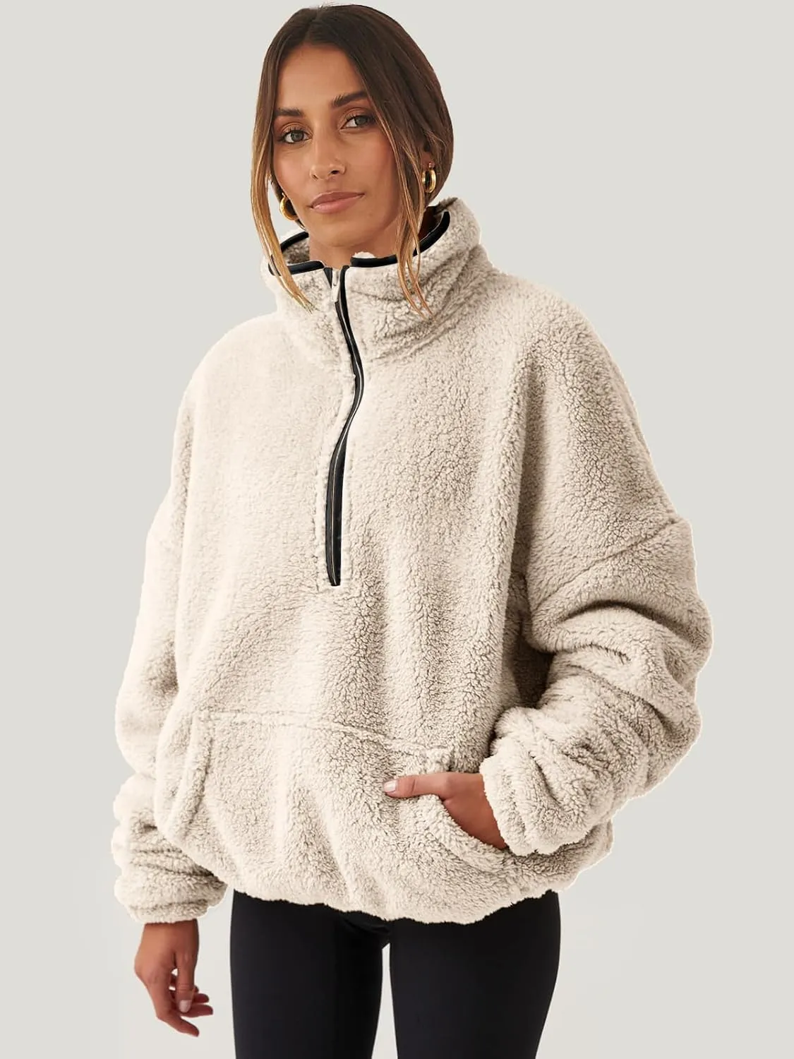 ANRABESS Womens Zip Up Hoodies Cropped Sweatshirts Fall Outfits Casual Hooded Pullover Sweaters Tops Winter Clothes 2024