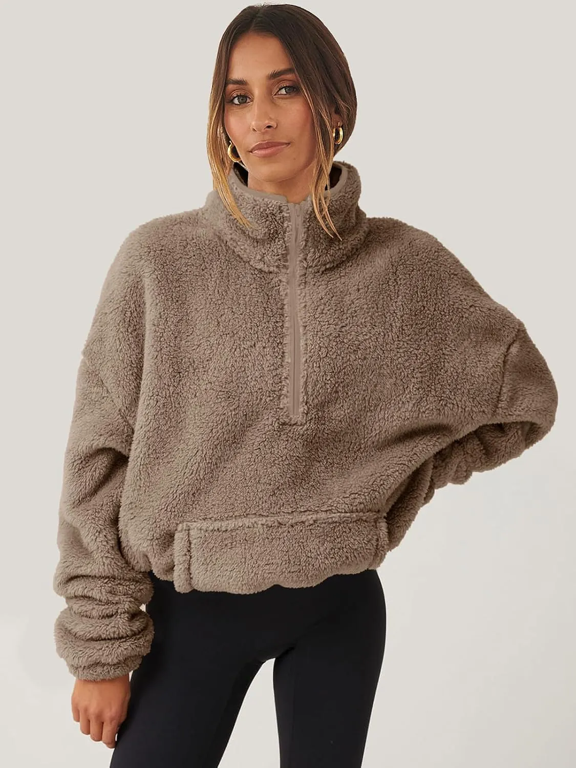 ANRABESS Womens Zip Up Hoodies Cropped Sweatshirts Fall Outfits Casual Hooded Pullover Sweaters Tops Winter Clothes 2024
