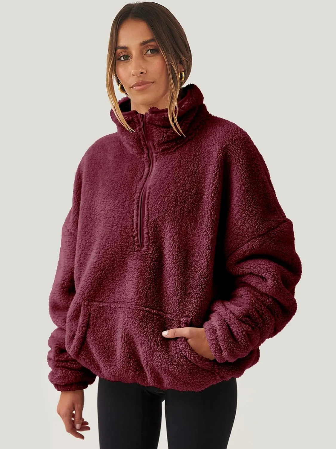 ANRABESS Womens Zip Up Hoodies Cropped Sweatshirts Fall Outfits Casual Hooded Pullover Sweaters Tops Winter Clothes 2024