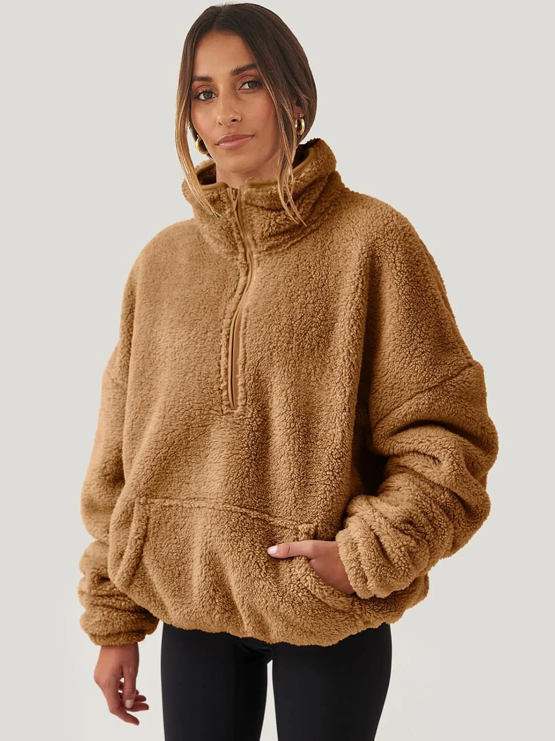 ANRABESS Womens Zip Up Hoodies Cropped Sweatshirts Fall Outfits Casual Hooded Pullover Sweaters Tops Winter Clothes 2024