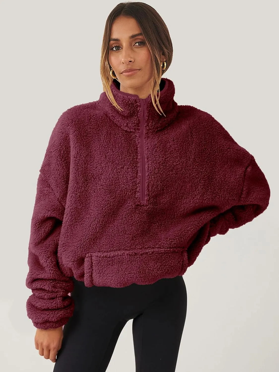 ANRABESS Womens Zip Up Hoodies Cropped Sweatshirts Fall Outfits Casual Hooded Pullover Sweaters Tops Winter Clothes 2024