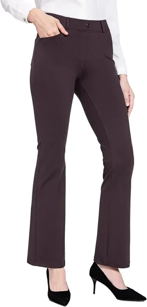baleaf Womens Dress Pants 29"/31" Yoga Work Pants Straight Leg/Bootcut Pull On Slacks Business Casual Office Pockets