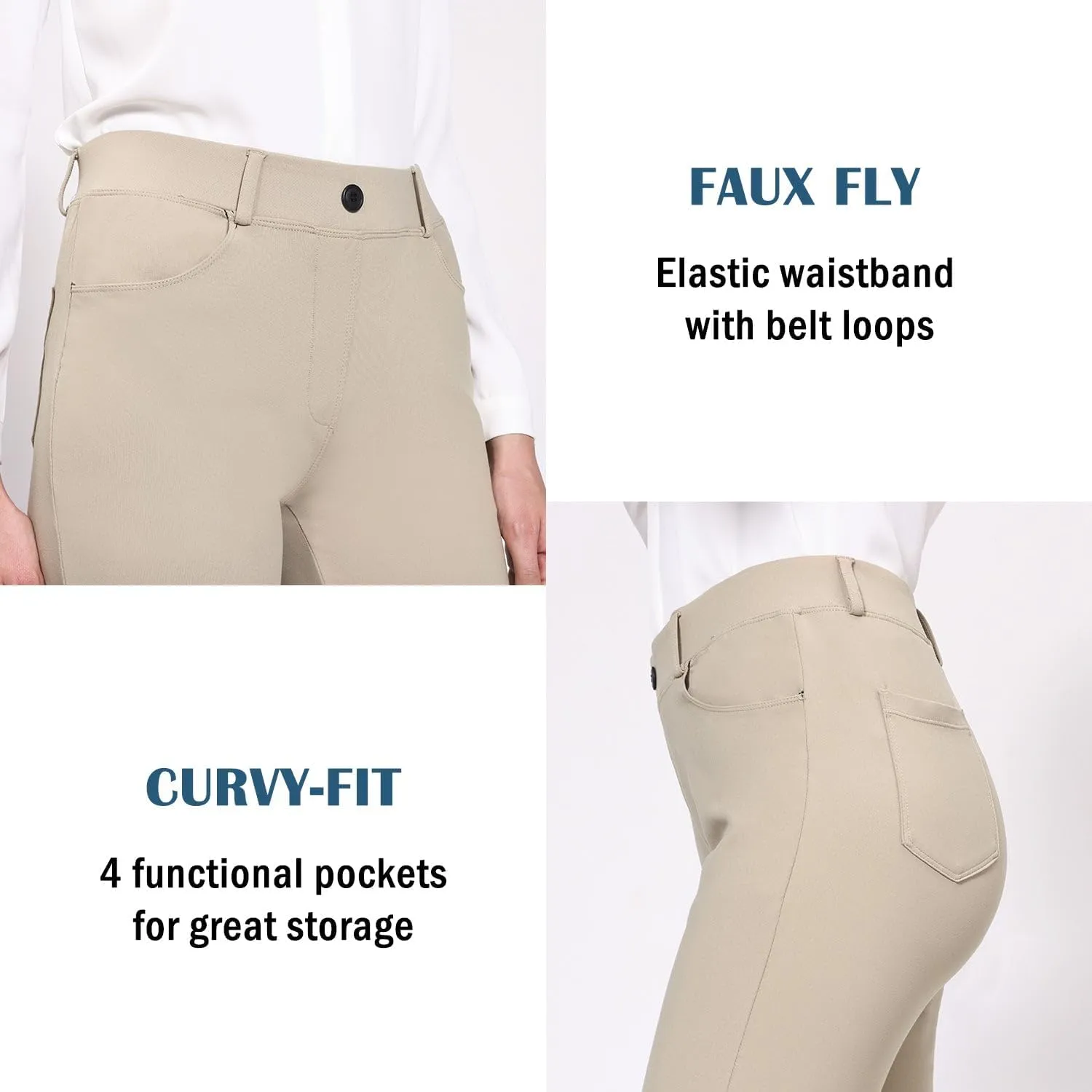 baleaf Womens Dress Pants 29"/31" Yoga Work Pants Straight Leg/Bootcut Pull On Slacks Business Casual Office Pockets