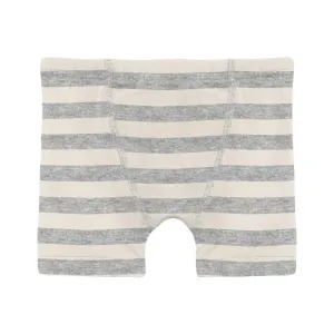 Bamboo Boxer Brief - Heathered Mist Sweet Stripe