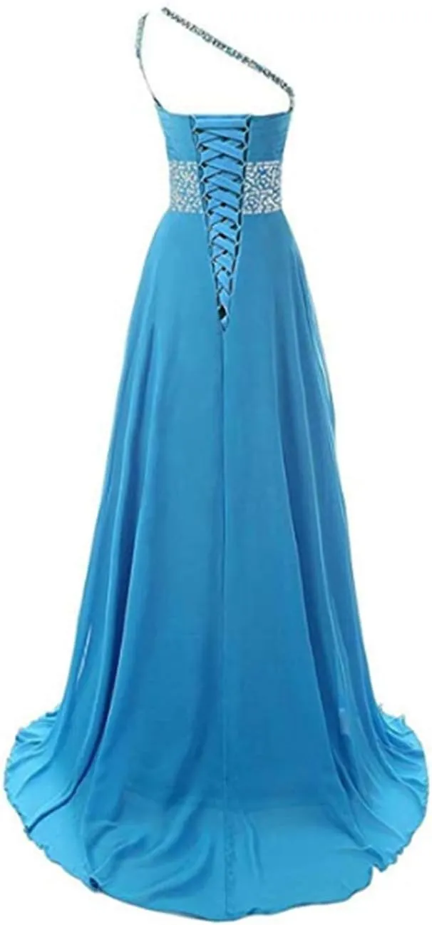 Beaded Gradient Chiffon Prom Dresses Long Ombre Evening Dresses for Women Formal