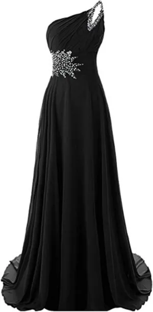Beaded Gradient Chiffon Prom Dresses Long Ombre Evening Dresses for Women Formal