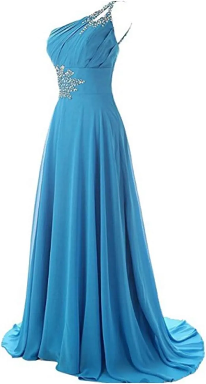 Beaded Gradient Chiffon Prom Dresses Long Ombre Evening Dresses for Women Formal