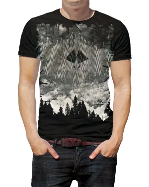 Black 3D Men's Casual T-shirt -BT251