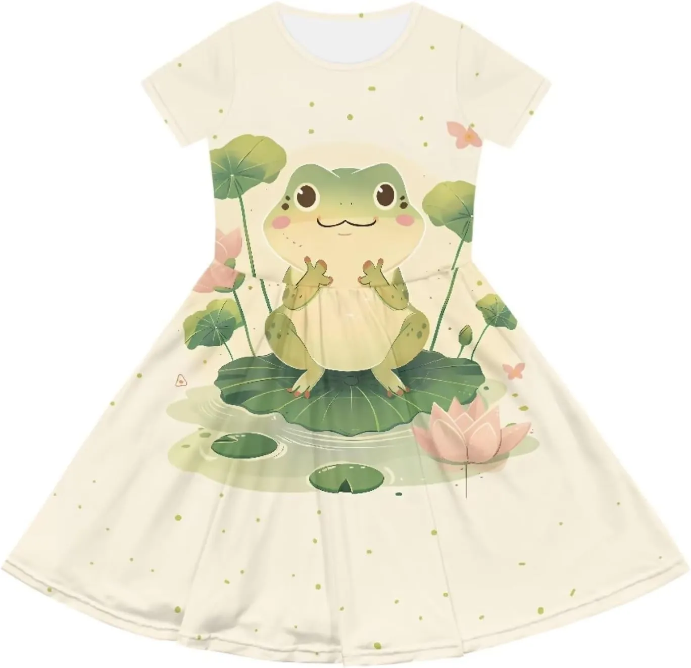 Black Dress for Girls Cute Outfits Short Sleeve Dresses with Pocket Summer Dress Size 2-14 T Kids