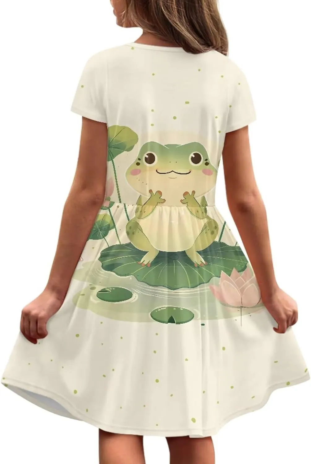Black Dress for Girls Cute Outfits Short Sleeve Dresses with Pocket Summer Dress Size 2-14 T Kids