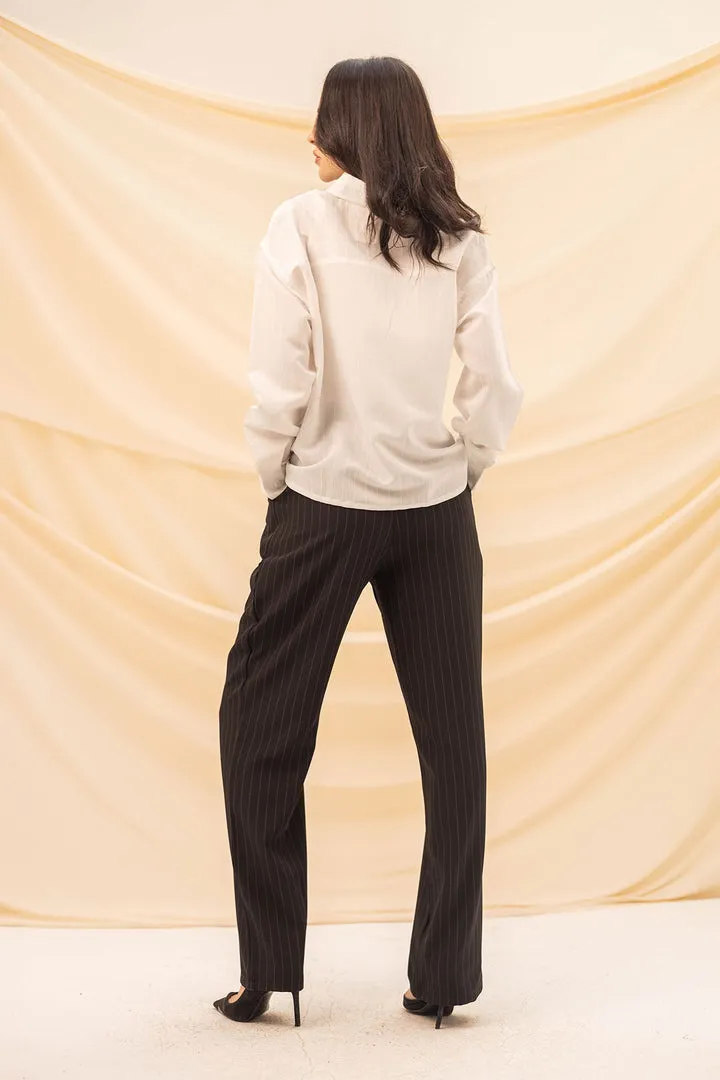 Black Wide Leg Formal Pants