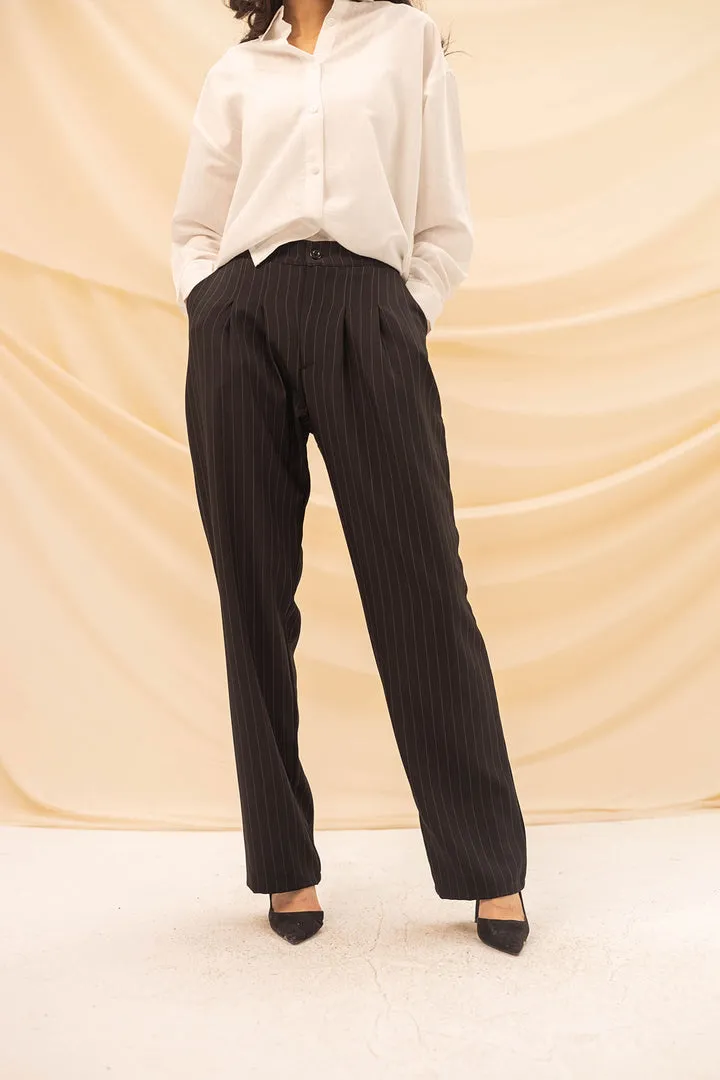 Black Wide Leg Formal Pants