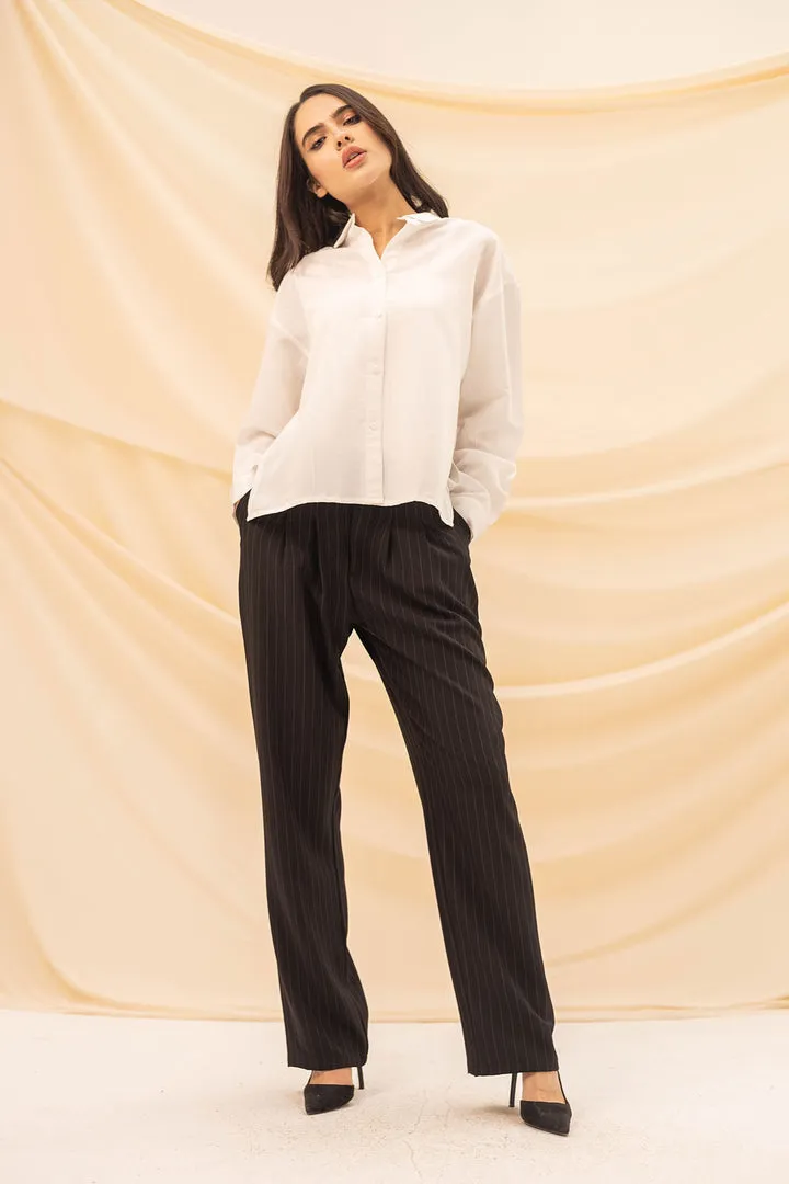 Black Wide Leg Formal Pants