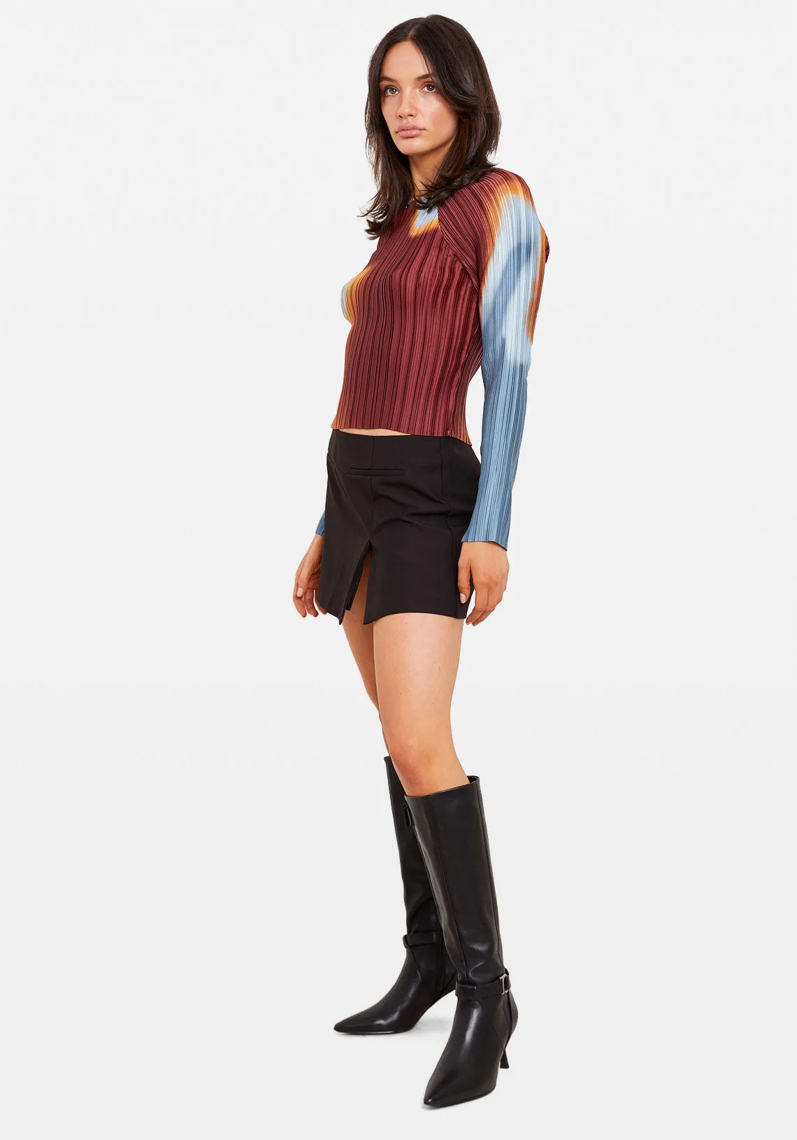 BOX PLEAT RAGLAN TOP BURN