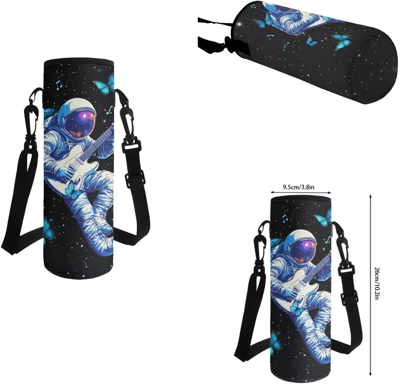 Butterfly Astronaut School Backpacks for Teens Boys School Backpack with Lunchbox Lightweight Kids Book Bag with Front Pocket Large Capacity Bookbag for Elementary Boys