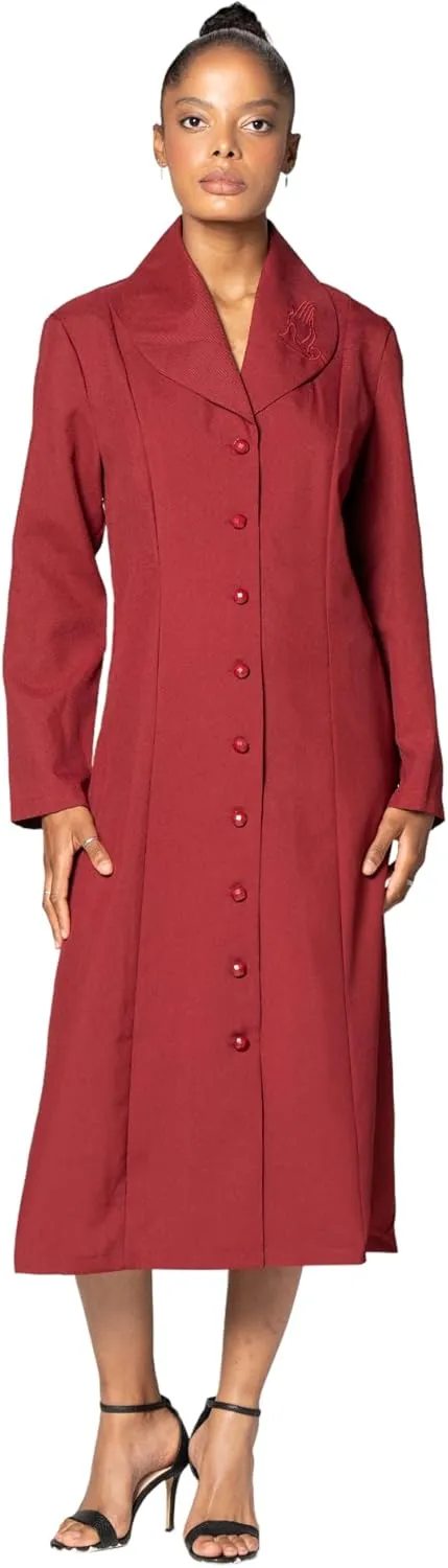 Button Front Clergy Dresses for Women - Elegant Church Dress & Uniform, Clergy Robes Women Choir Robe G11674