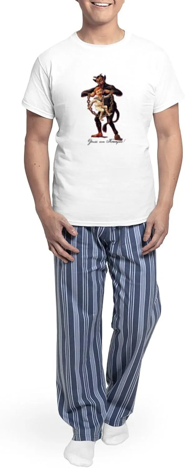 CafePress Gruss Vom (Greetings From) Krampus Pajamas Men's Novelty Light Pajama Set, Comfortable PJ Sleepwear