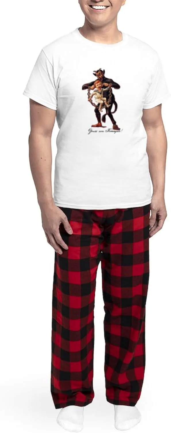 CafePress Gruss Vom (Greetings From) Krampus Pajamas Men's Novelty Light Pajama Set, Comfortable PJ Sleepwear