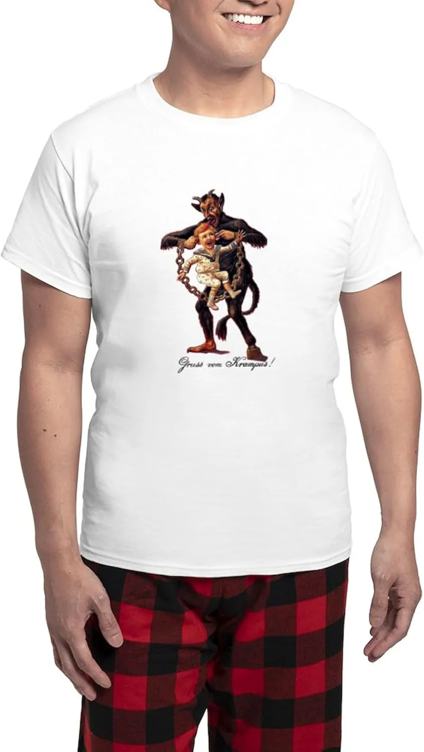 CafePress Gruss Vom (Greetings From) Krampus Pajamas Men's Novelty Light Pajama Set, Comfortable PJ Sleepwear