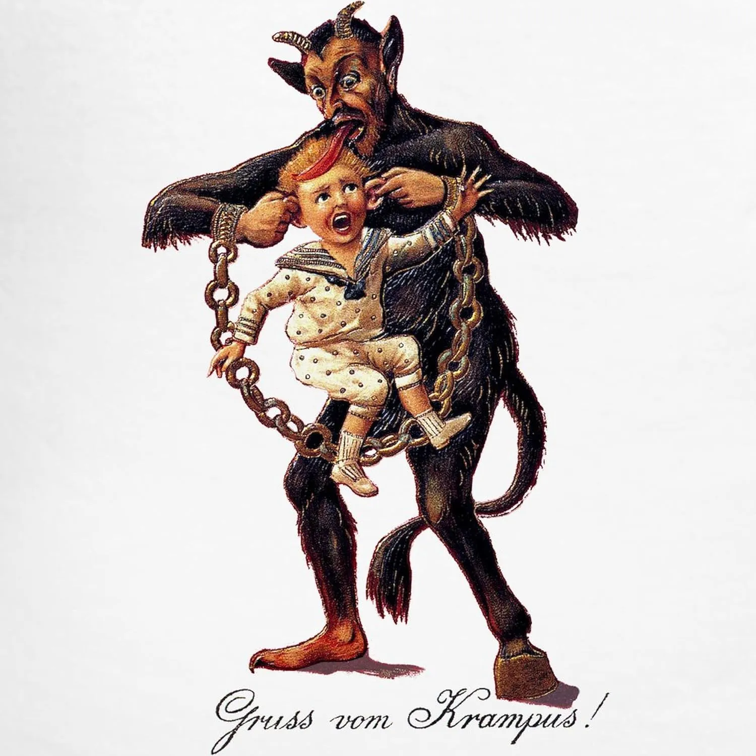 CafePress Gruss Vom (Greetings From) Krampus Pajamas Men's Novelty Light Pajama Set, Comfortable PJ Sleepwear
