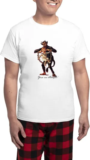 CafePress Gruss Vom (Greetings From) Krampus Pajamas Men's Novelty Light Pajama Set, Comfortable PJ Sleepwear