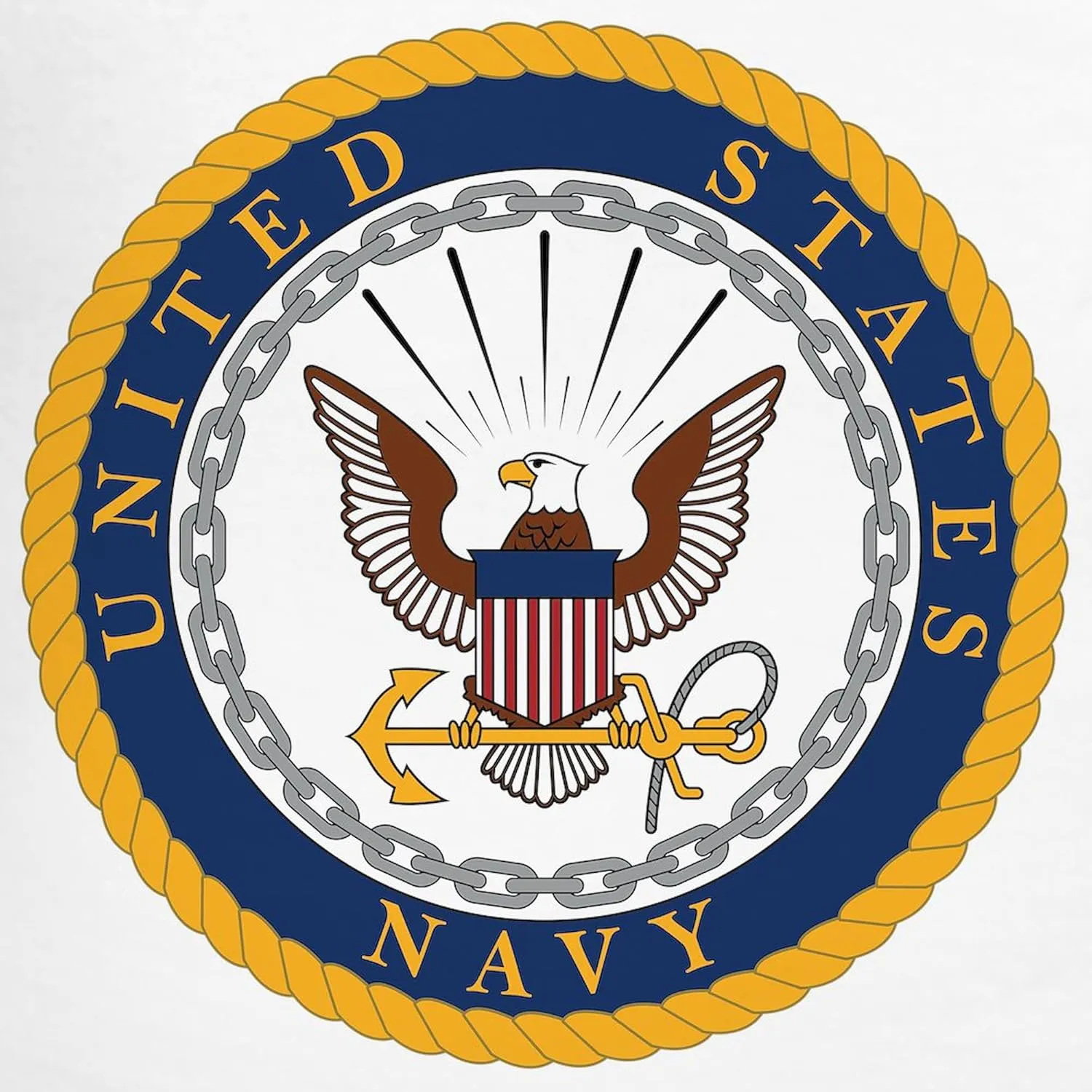 CafePress US Navy Emblem Men's Light Pajamas Men's Novelty Light Pajama Set, Comfortable PJ Sleepwear