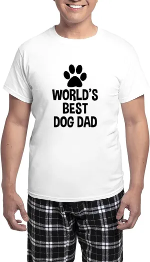 CafePress World's Best Dog Dad Men's Light Pajamas Men's Novelty Light Pajama Set, Comfortable PJ Sleepwear
