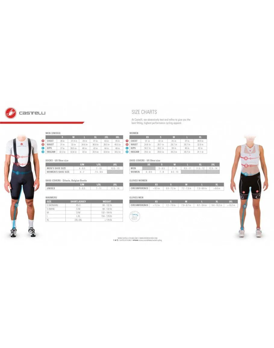 CASTELLI SORPASSO 2 BIBKNICKERS BLACK 單車褲 長褲 黑色
