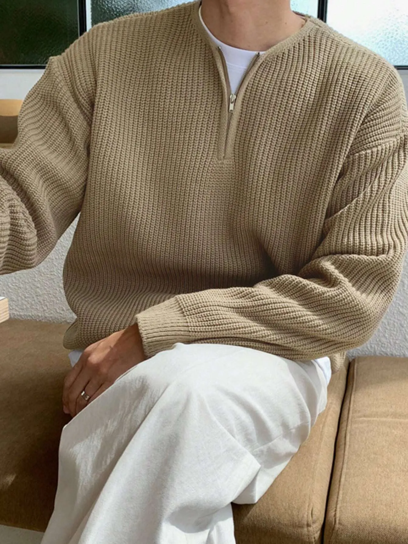 Casual Half Zip Sweater