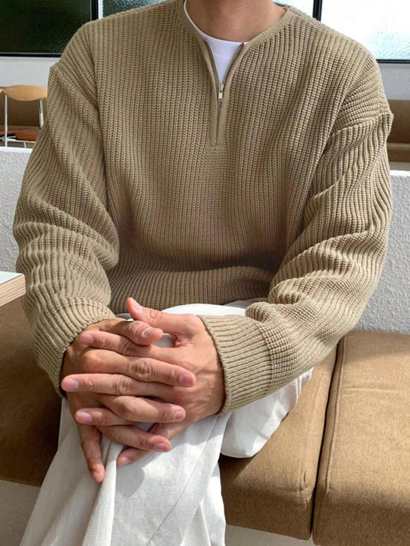 Casual Half Zip Sweater