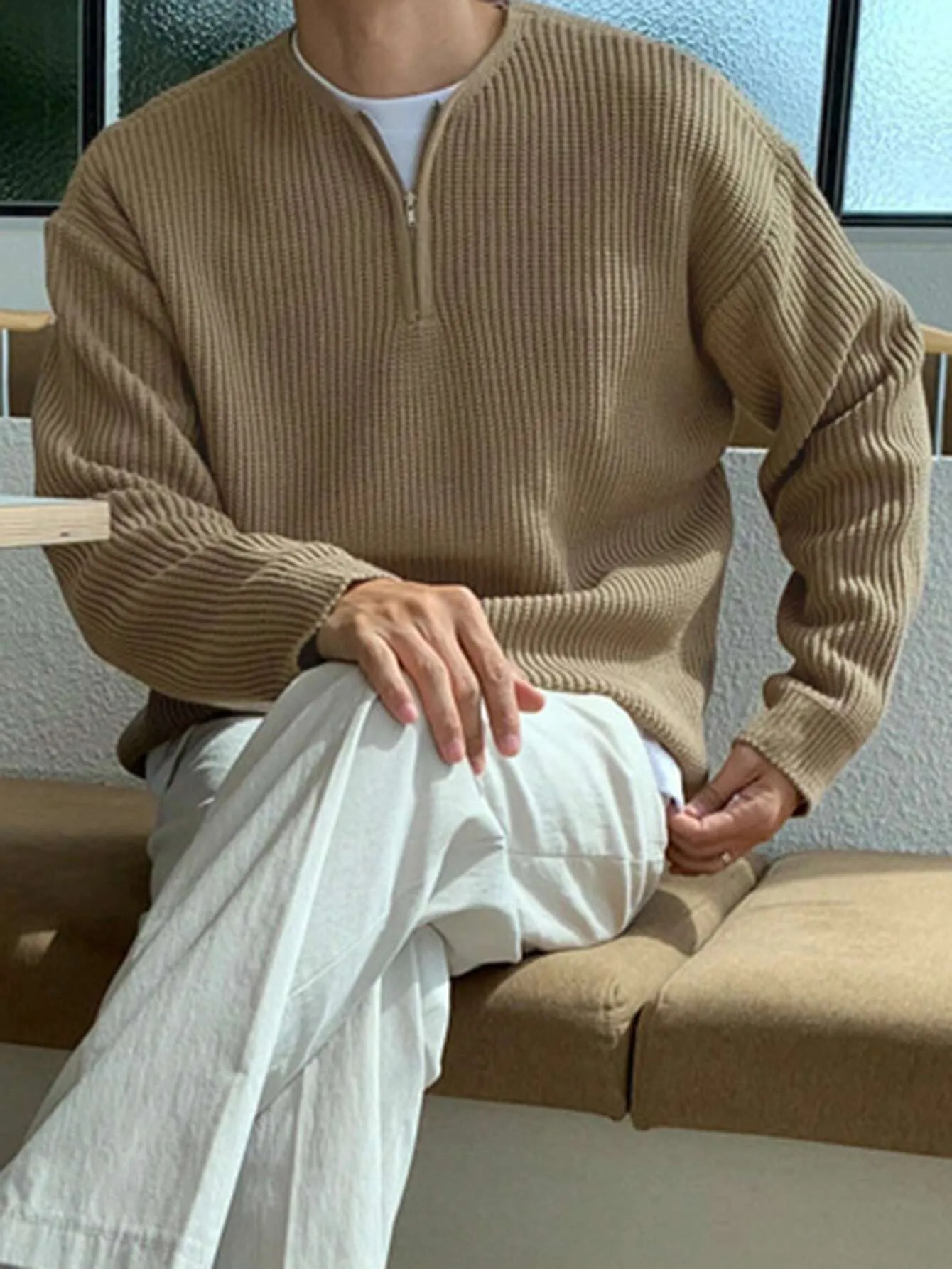 Casual Half Zip Sweater