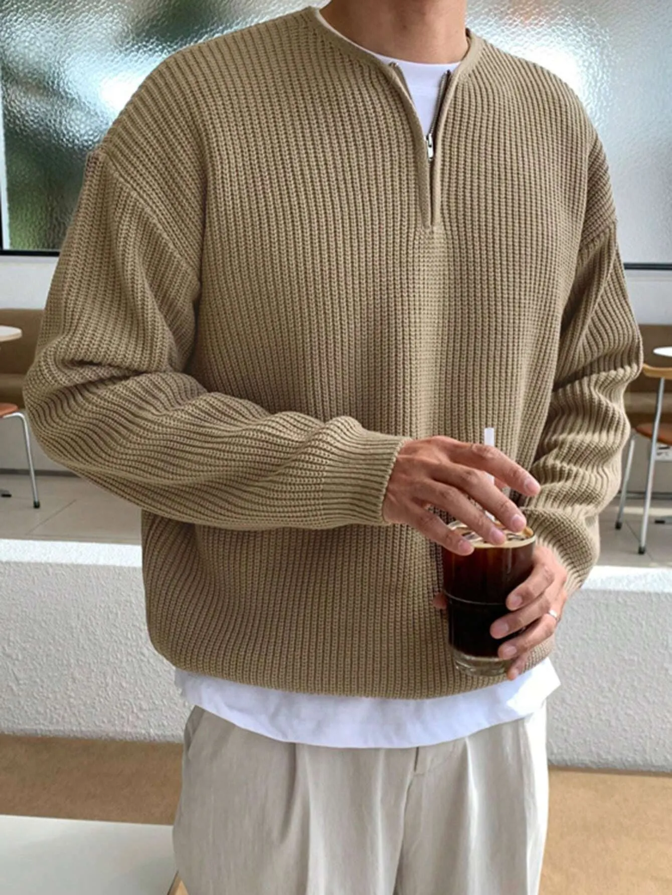 Casual Half Zip Sweater