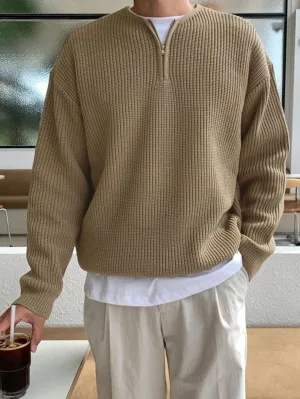 Casual Half Zip Sweater