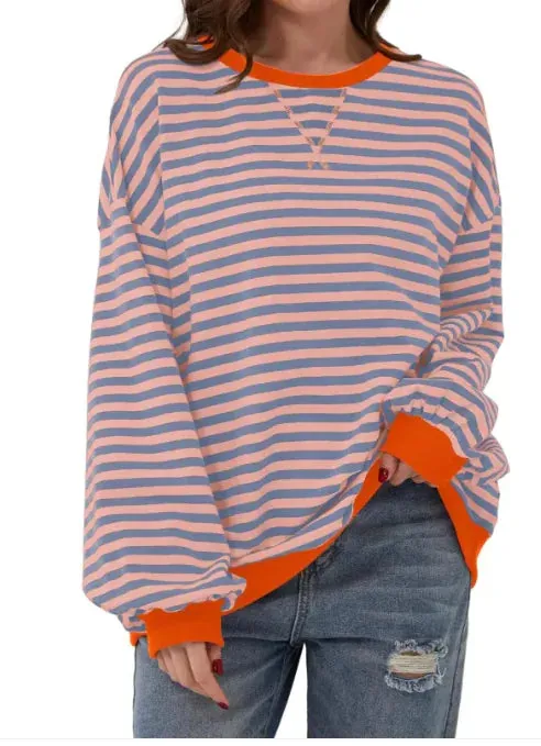 Casual Loose Striped Sweaters