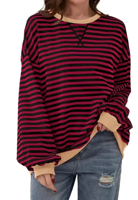 Casual Loose Striped Sweaters