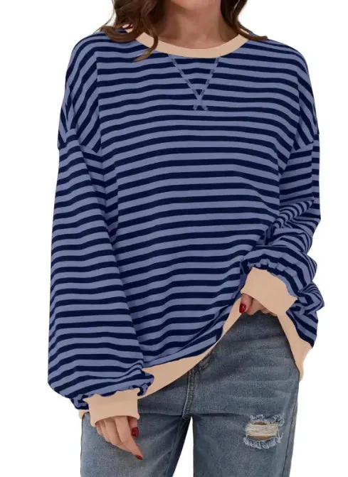 Casual Loose Striped Sweaters