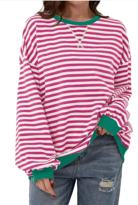 Casual Loose Striped Sweaters