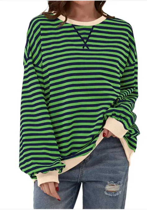Casual Loose Striped Sweaters
