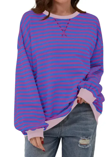 Casual Loose Striped Sweaters
