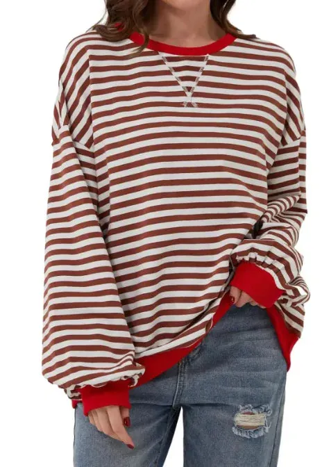 Casual Loose Striped Sweaters