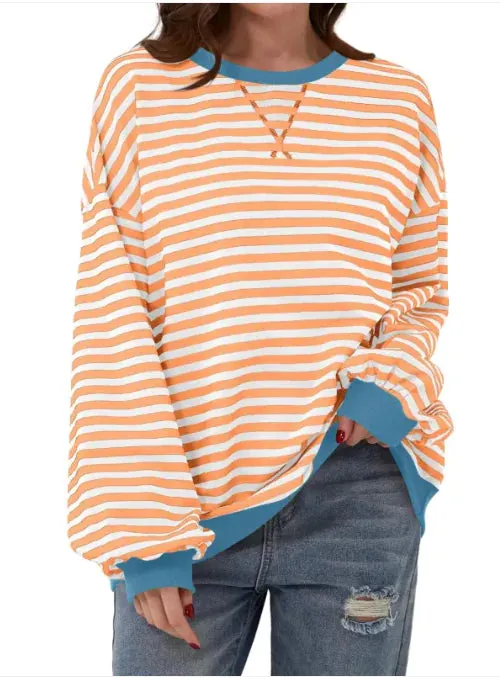 Casual Loose Striped Sweaters