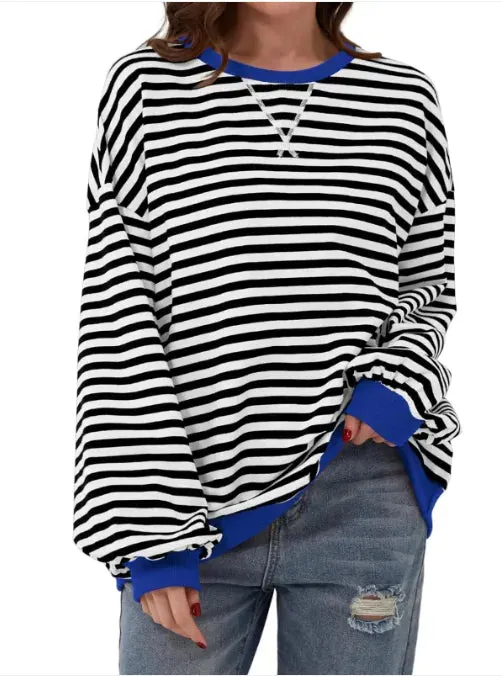 Casual Loose Striped Sweaters