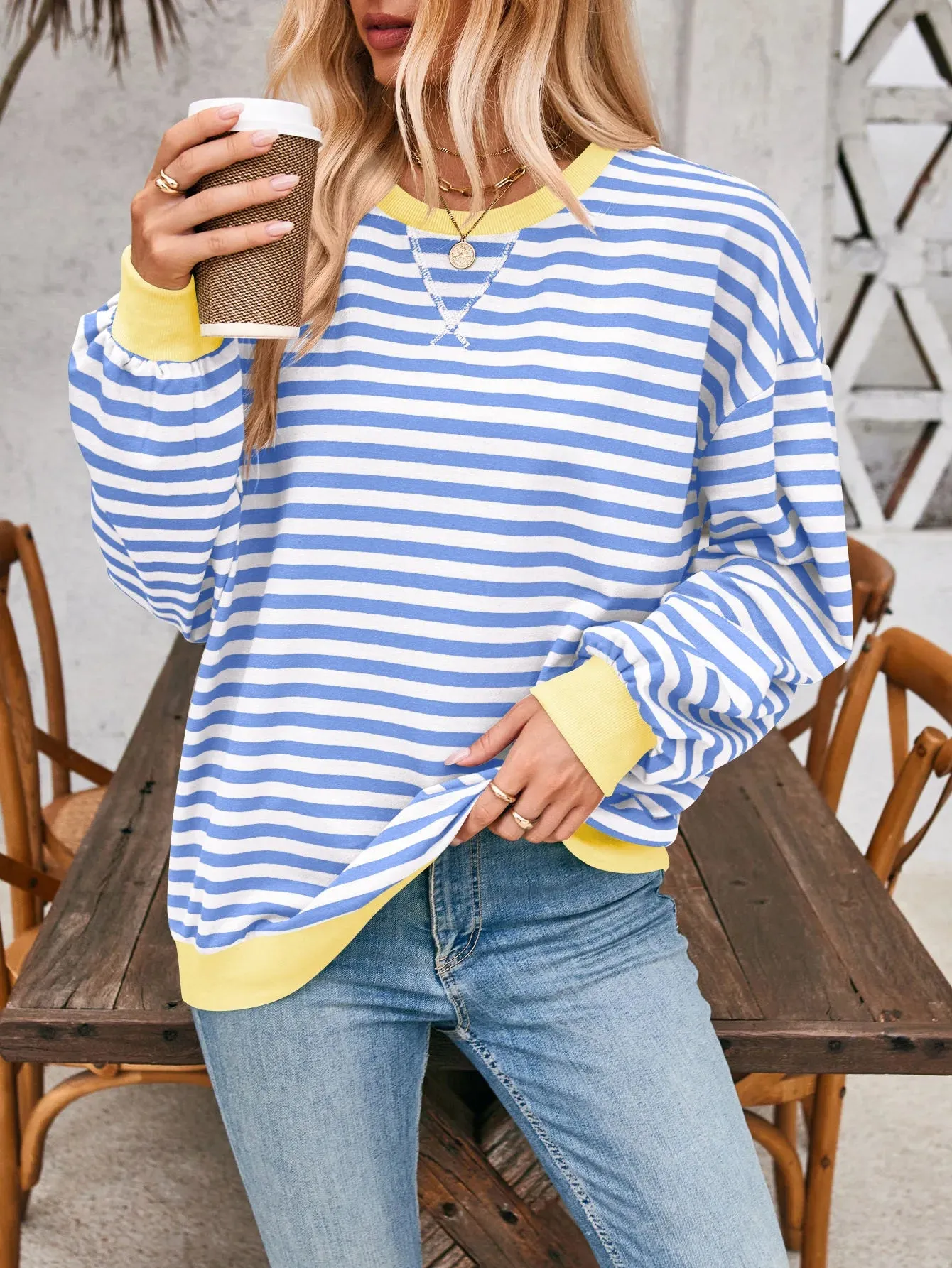 Casual Loose Striped Sweaters