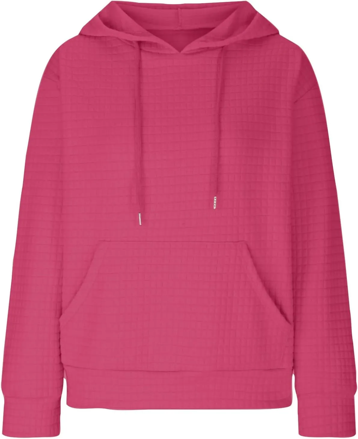 Ceboyel Women Waffle Knit Cute Hoodies Drawstring Pullover Sweatshirts Fashion Casual Sweaters Comfy Fall Clothes Outfits