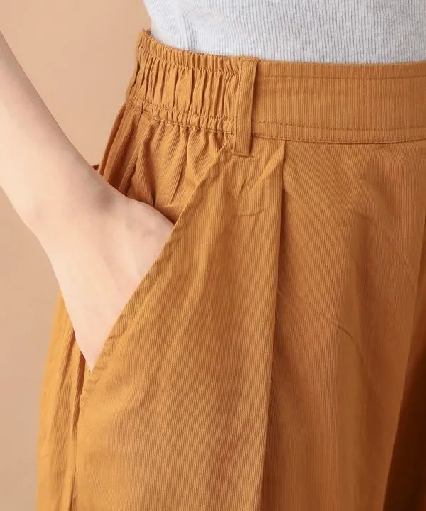 Colored cotton fine-ribbed corduroy cocoon pants 24W005